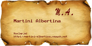 Martini Albertina névjegykártya